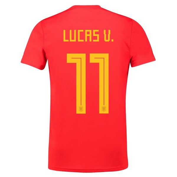Camiseta España 1ª Lucas V. 2018 Rojo